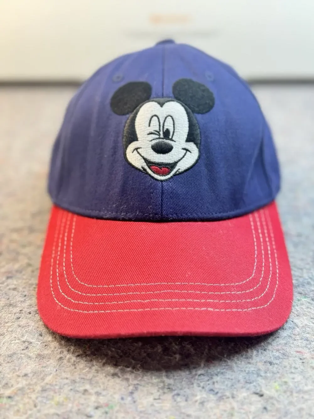Old Navy Disney Mickey Mouse Dad Hat Adjustable Blue Red Cap 1388